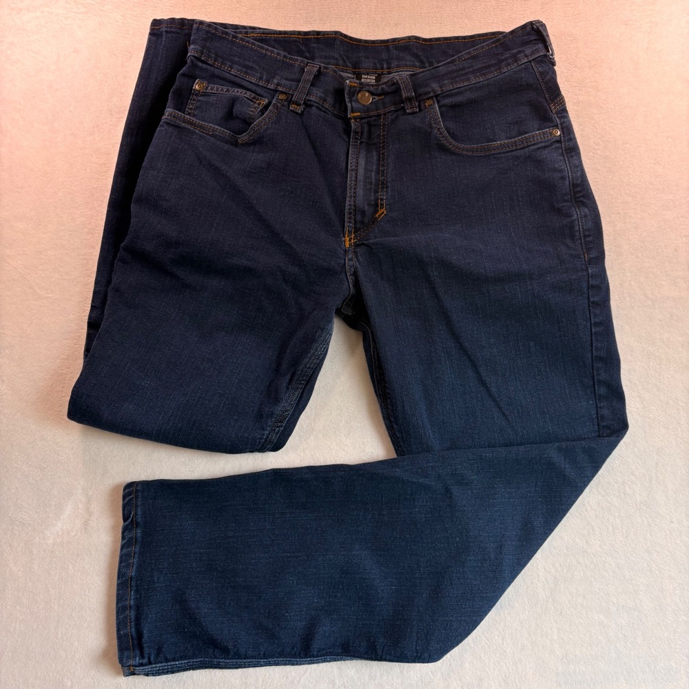 Origin USA Delta-68 Mens Jeans 34x29 Dark Wash Indigo Stretch Denim Made in USA